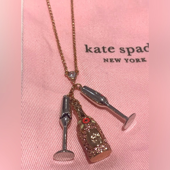 🥂NWT Kate Spade Champagne Cluster Necklace plus Matching Earrings Set 🥂 - Picture 9 of 10